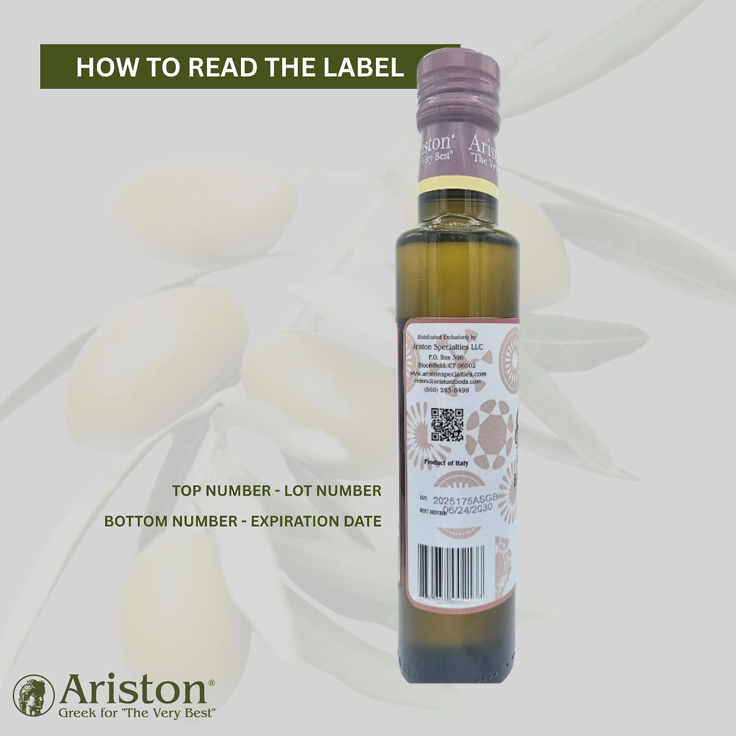 Ariston Organic Greek Olive Oil Extra Virgin, Lemon Infused, 8.45 Fl Oz | Cold Pressed Olive Oil Bottle from Greece for Cooking, Salad Dressing, Marinade & Bruschetta, Everyday Kitchen Use