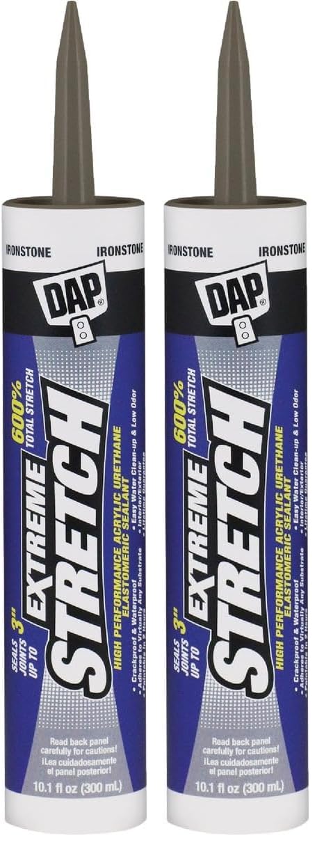 DAP Extreme Stretch Acrylic Urethane Premium Elastomeric Sealant, White, 10.1 Oz (7079818715)