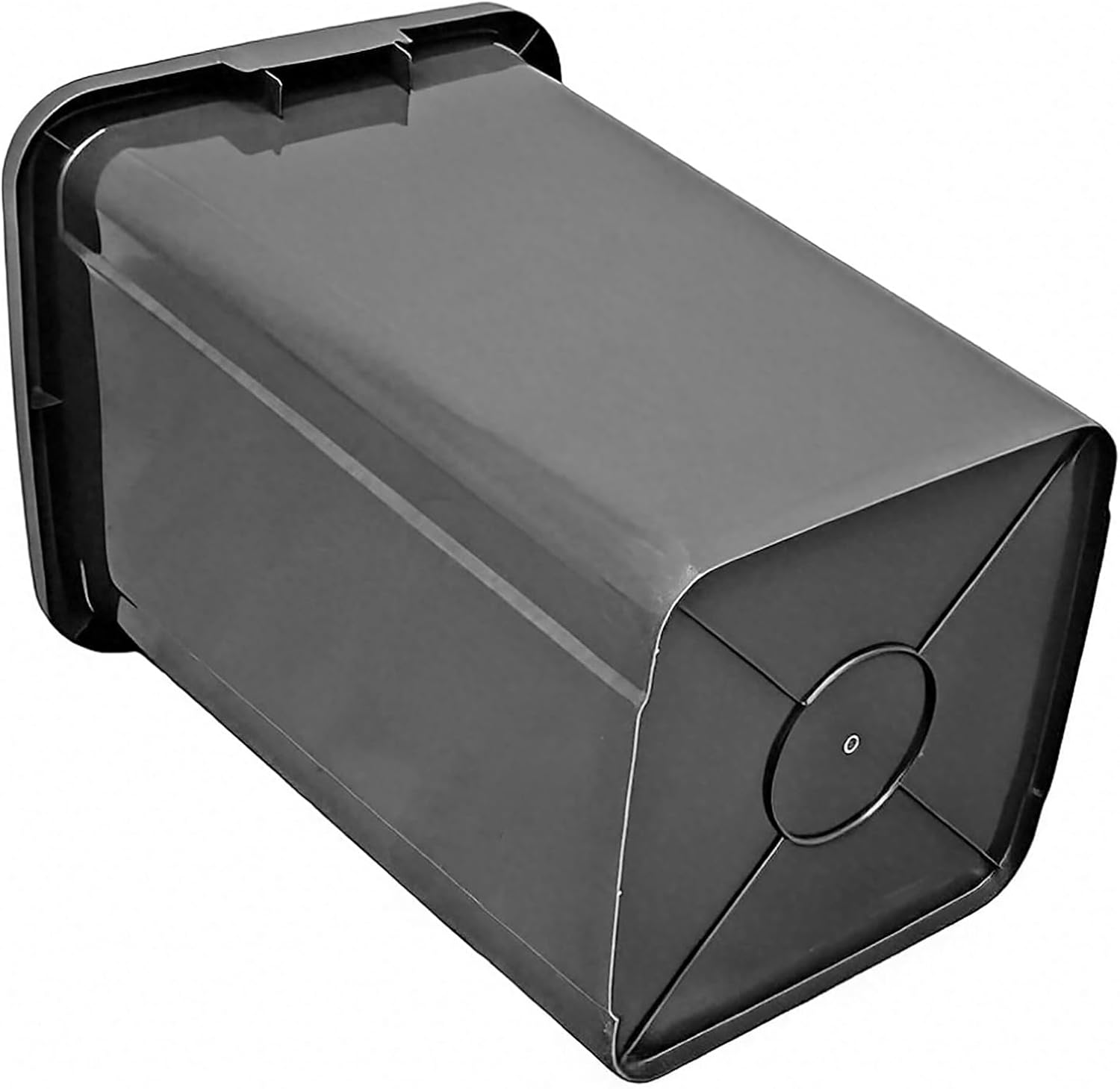 FixtureDisplays® 26 Gallon Square Grey Trash Can Black Garbage Waste Bin Container Heavy Duty Receptacle 19.3x19.3x26" 15052