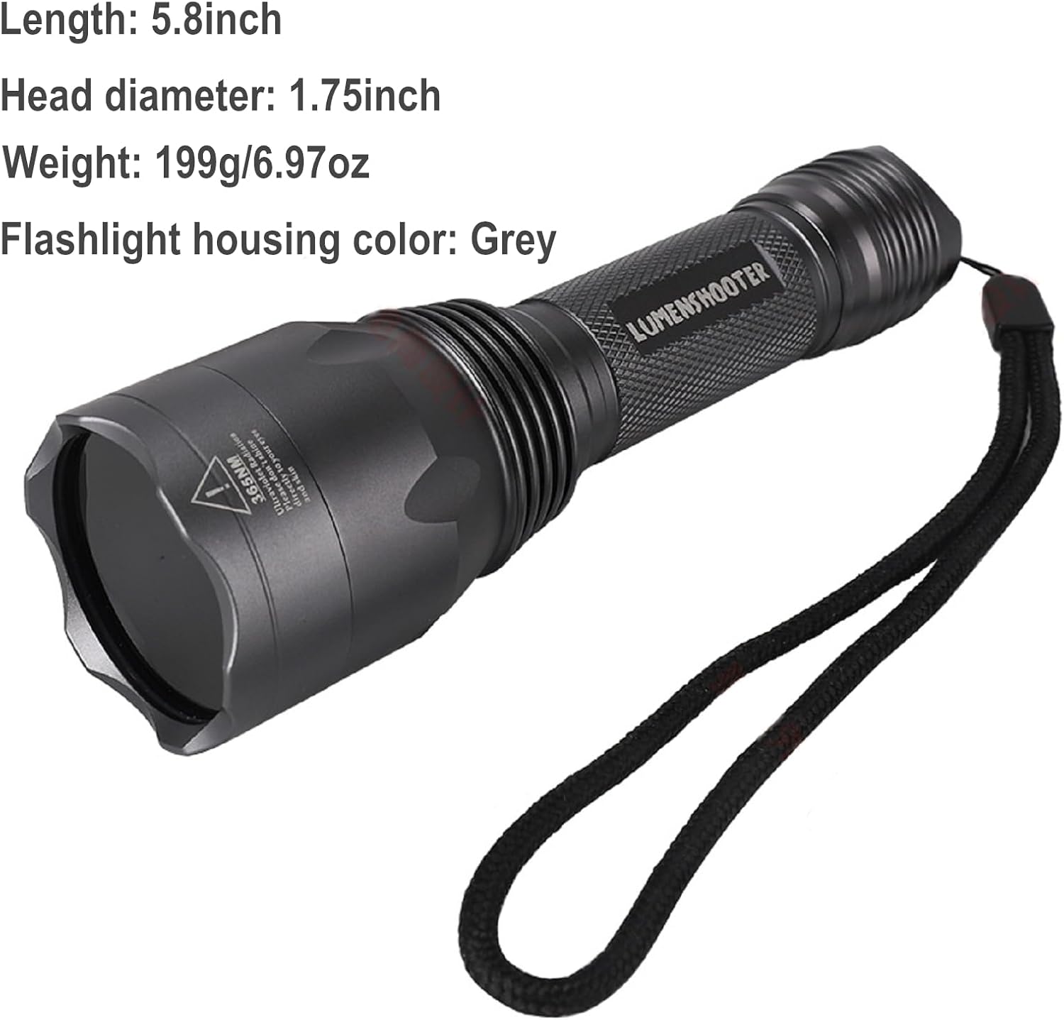 LUMENSHOOTER S3 365nm UV Flashlight with 3 LEDs