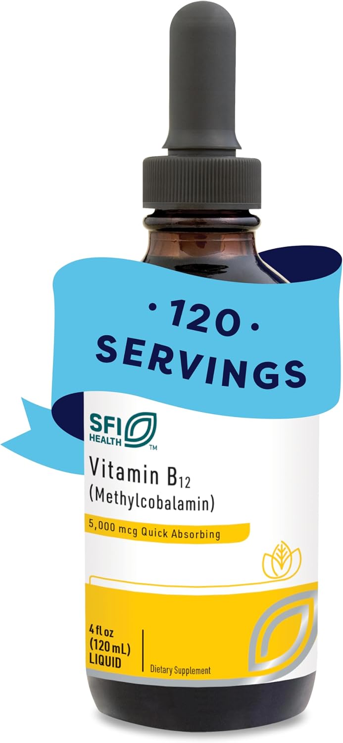SFI Health Klaire Labs Vitamin B12 Liquid, 120 Servings, 4 Fl Oz | Formulated for Superior Absorption