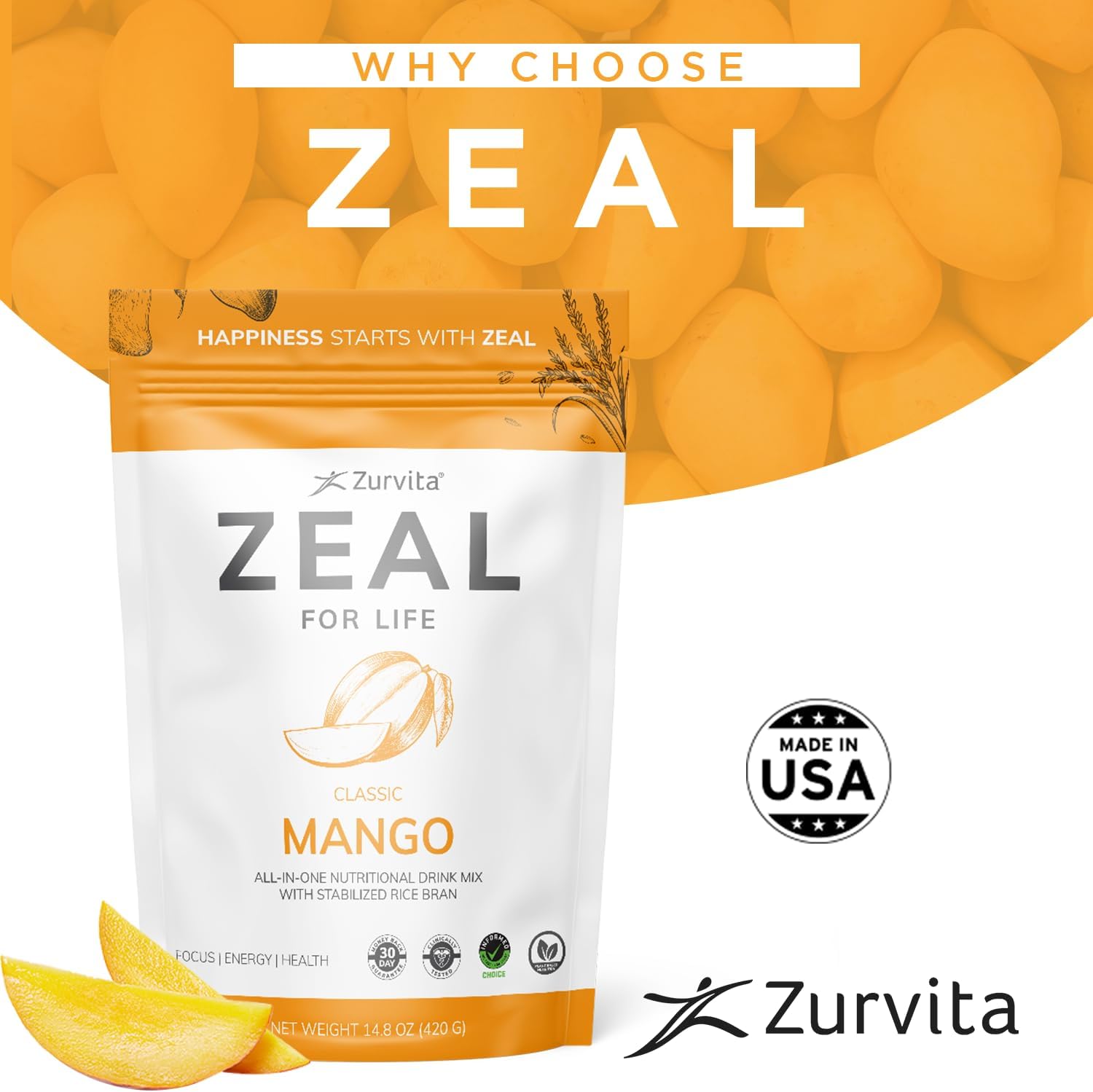 Zurvita - Zeal for Life Wild Berry Wellness Drink Mix - 420 g | Contains Vitamins, Minerals, Antioxidants, Plant Nutrients, Digestive Enzymes, And Phytonutrients For Daily Nutrition