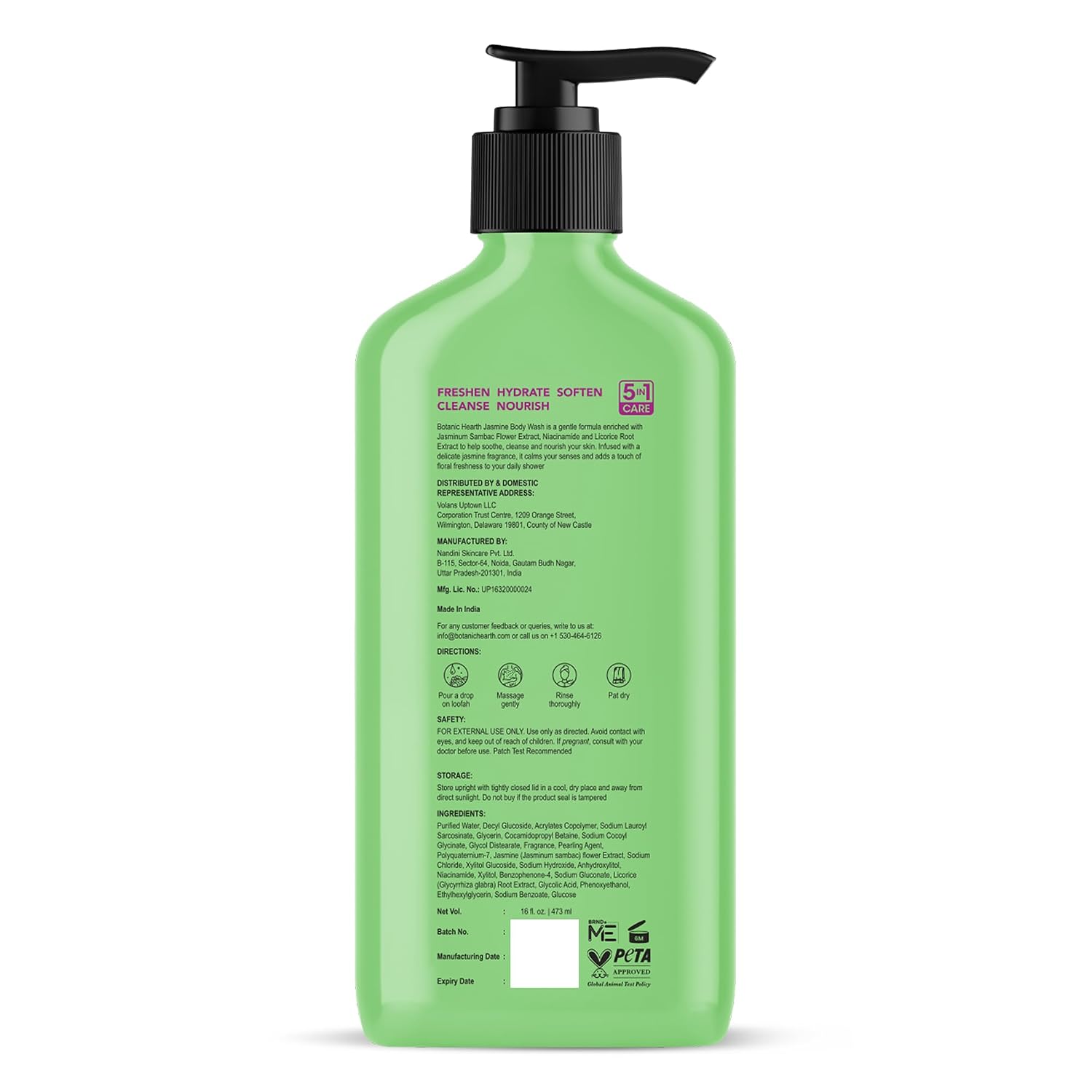 Botanic Hearth Tea Tree Body Wash With 100% Tea Tree Oil - 16 Fl oz