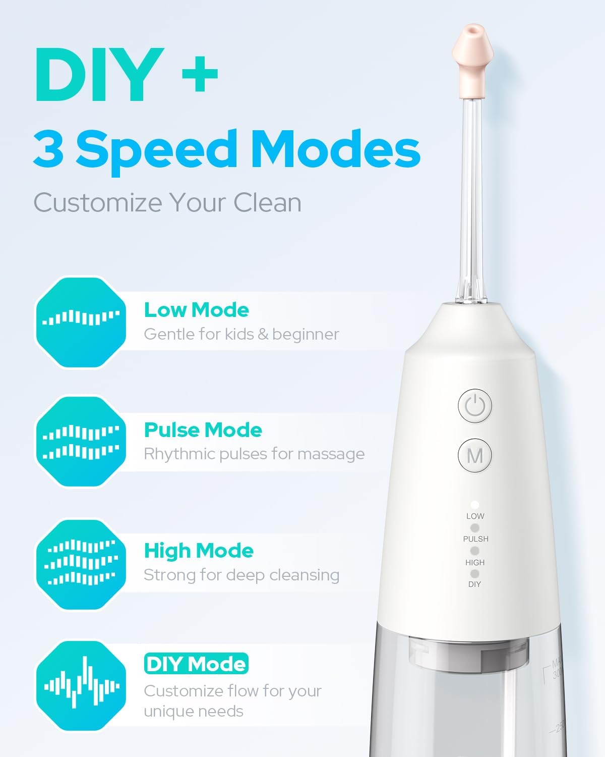 Nasal Irrigation System 300ml Tank with 6 Nozzles & 40 Salt Packets, Cordless Electric Nasal Rinse Machine for Sinus Relief & Allergies