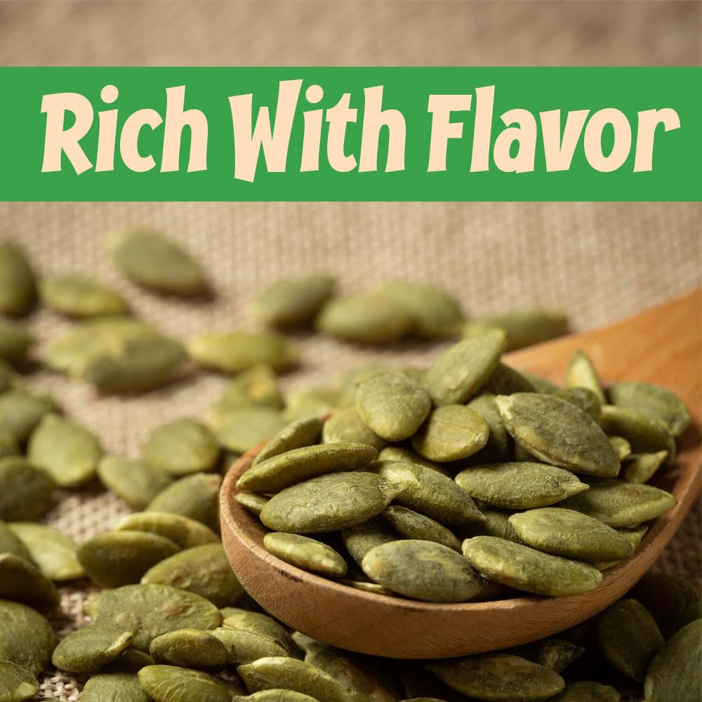 Sincerely Nuts Shelled Pepitas Pumpkin Seeds Salted (2 lb bag) | Delicious Nutrient Dense Low Carb Snack | High in Magnesium & Manganese Minerals |Gluten Free | Kosher |Great for Cooking