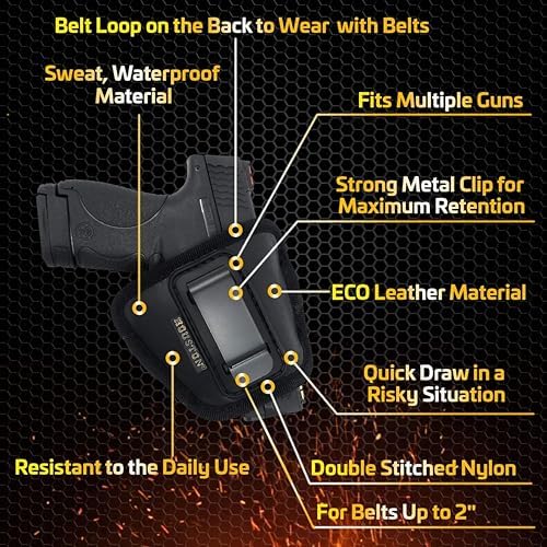 Houston Gun Holsters IWB/OWB Holster for .380 Pistols
