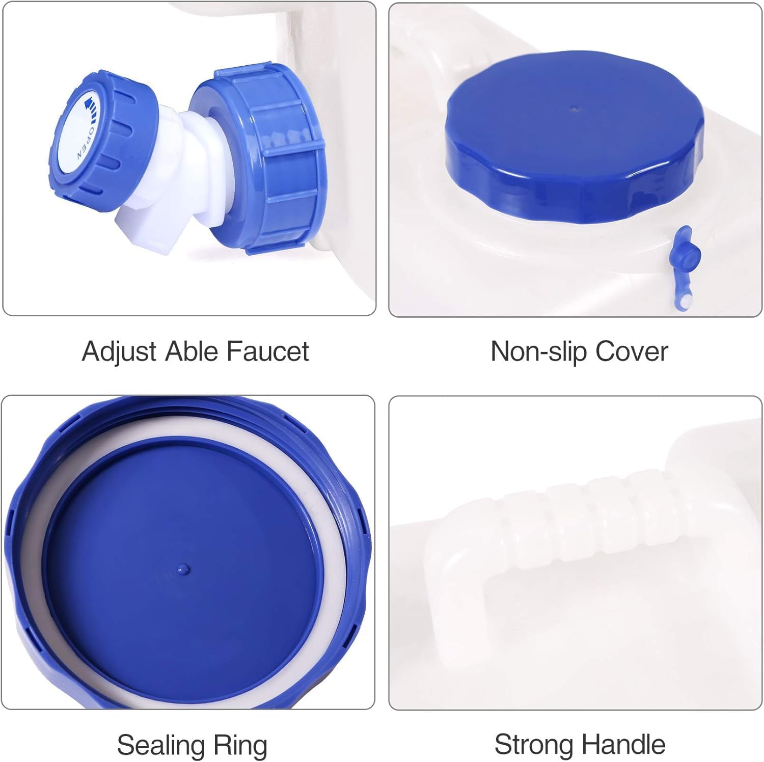 5 Gallon Water Container with Spigot, Portable Camping Water Jug