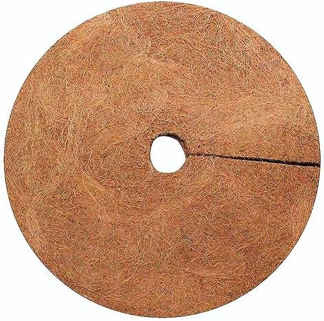 Envelor 20 pcs Coconut Fibers Mulch Ring 4 Inches Tree Protector Mat Coconut Mulch Cover Natural Coconut Fiber Weed Control Rings, Tree Ring Plant Cover for Indoor Outdoor Plants, Pot, Landscaping