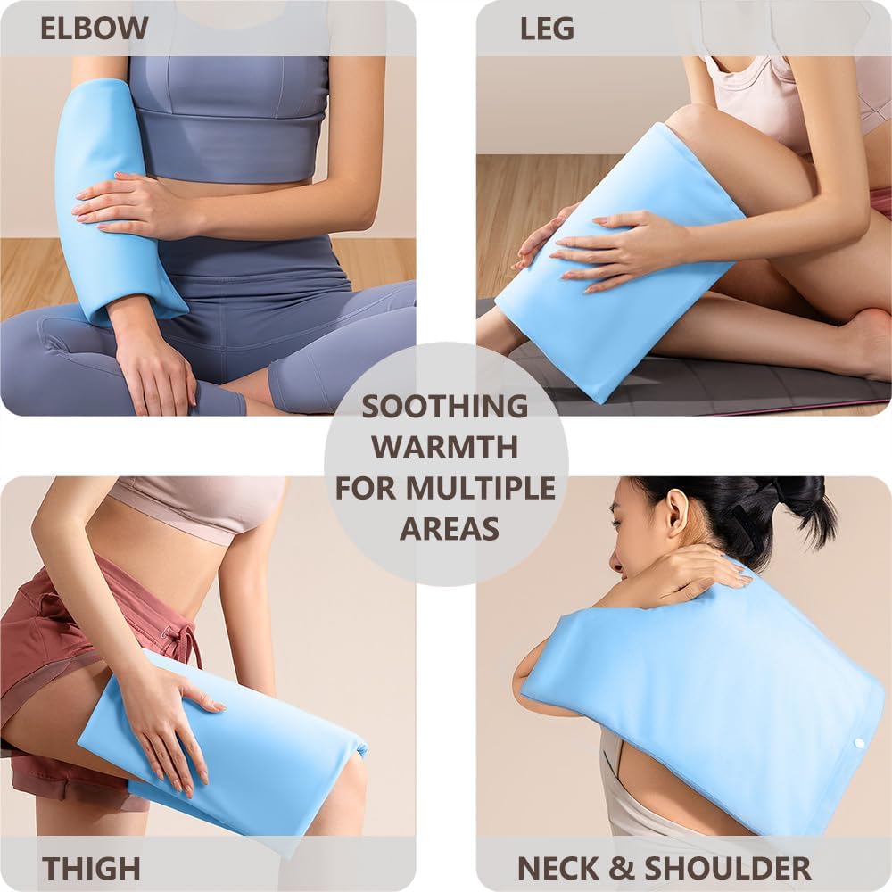 Boncare® Stay-On Small Vinyl Electric Heating Pad for Neck and Shoulders and Back Without Auto-Off, Low & High Heat Levels, Waterproof Hot Heat Pad with Washable Cover (12"x15", 1-Pack)