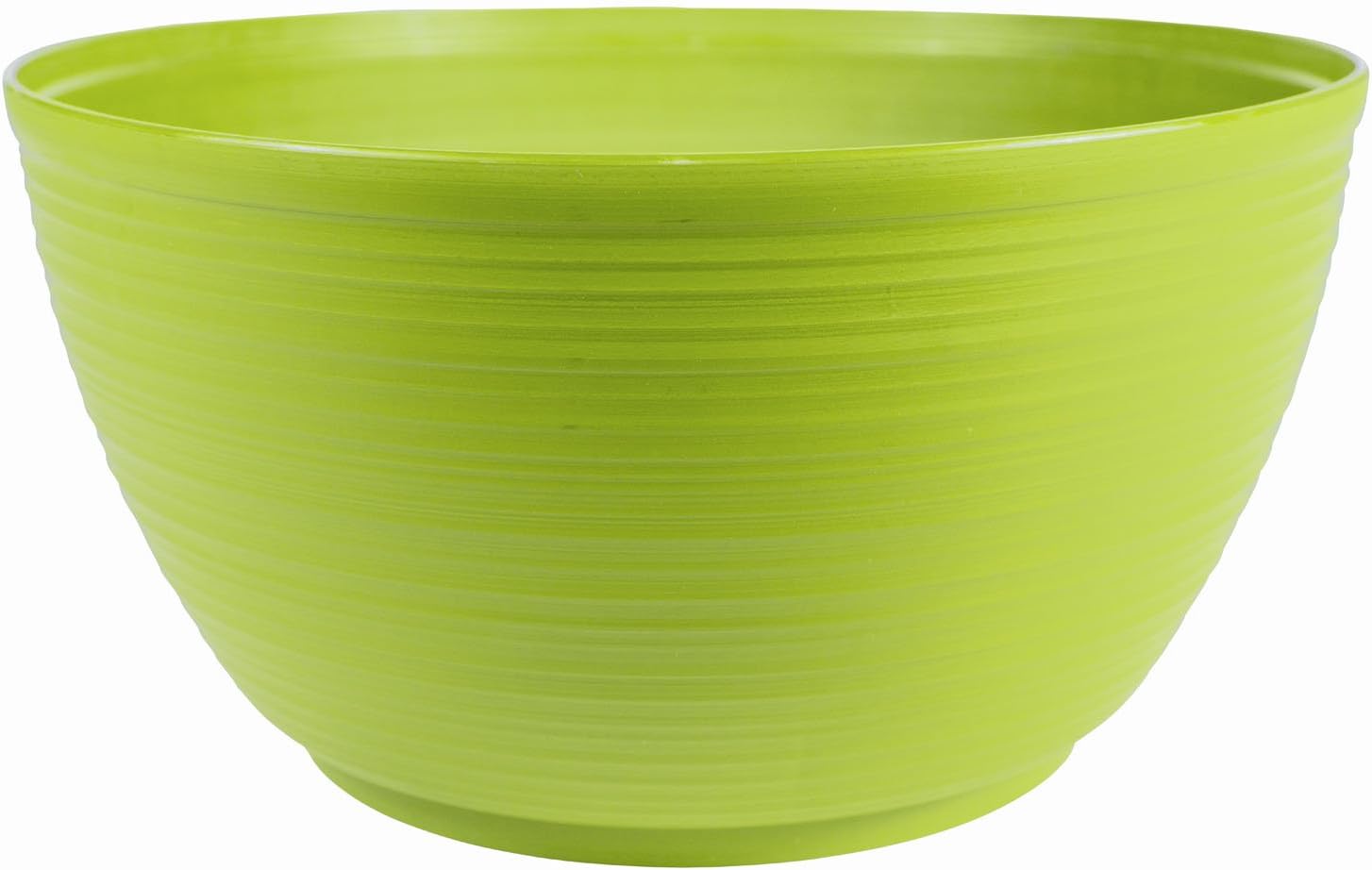Bloem Willow 12" Plastic Plant Bowl, Deep Round Garden Pot, Peppercorn | Sealed plant bowl with knockout drainage, perfect for displaying herbs and succulents on indoor and outdoor surfaces.