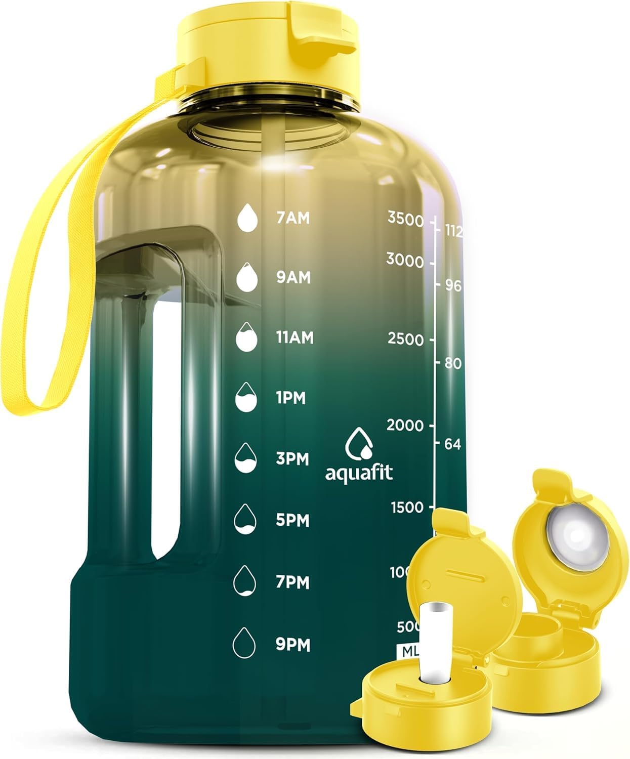 AQUAFIT 1 Gallon Water Bottle with Time Marker