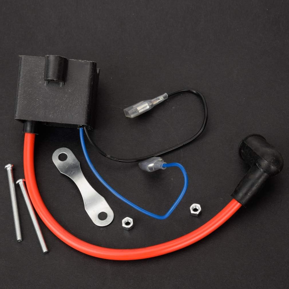 HIAORS 80cc Motorized Bike CDI Ignition Coil Magneto Coil Spark Plug Kit for 50cc 49cc 2 Stroke Engine PK80 BT80 YD100 Bicycle Motor Motorcycle High