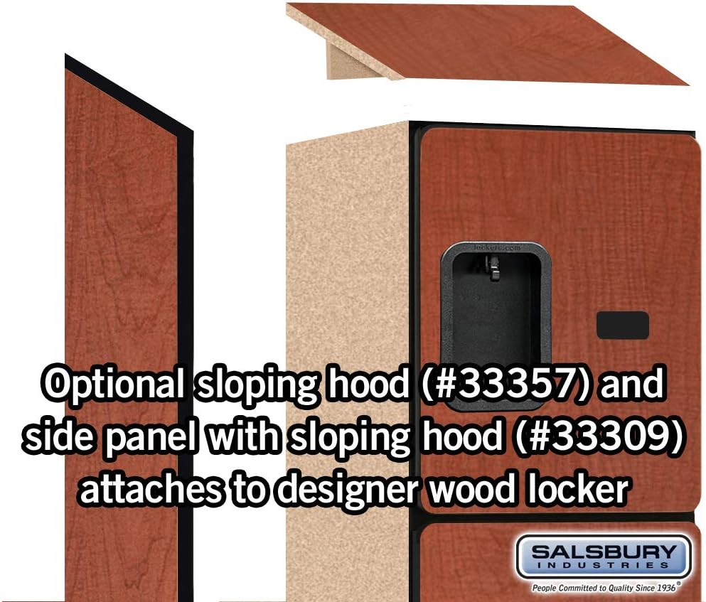 Salsbury Industries Four Tier Designer Wood Locker, Mahogany, 6' 3" x 18"