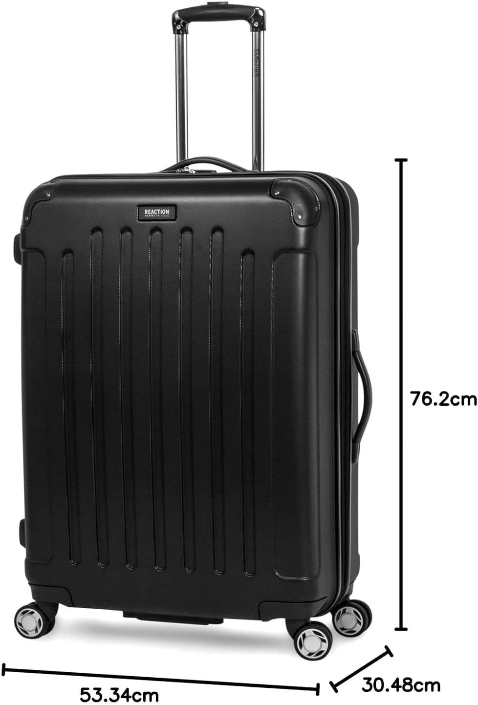 Kenneth Cole REACTION Renegade Luggage Expandable 8-Wheel Spinner Lightweight Hardside Suitcase, Champagne, 20-Inch Carry On