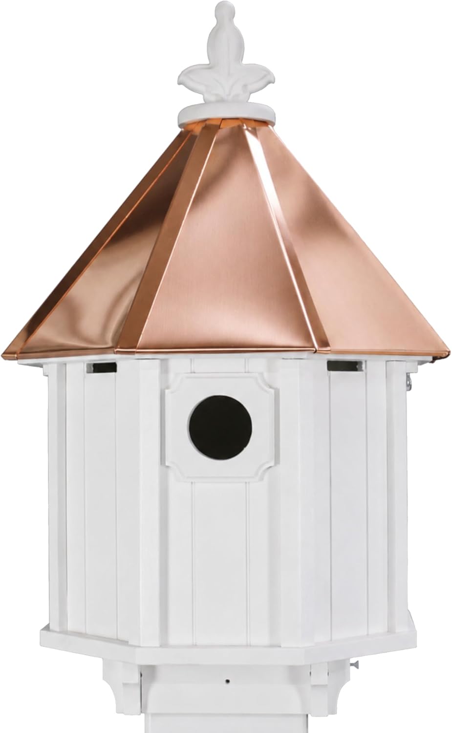 Handmade Copper Roof Bluebird House for Bluebirds & Songbirds, Made in USA (H8C) (5.5" x 5.5" Mount)