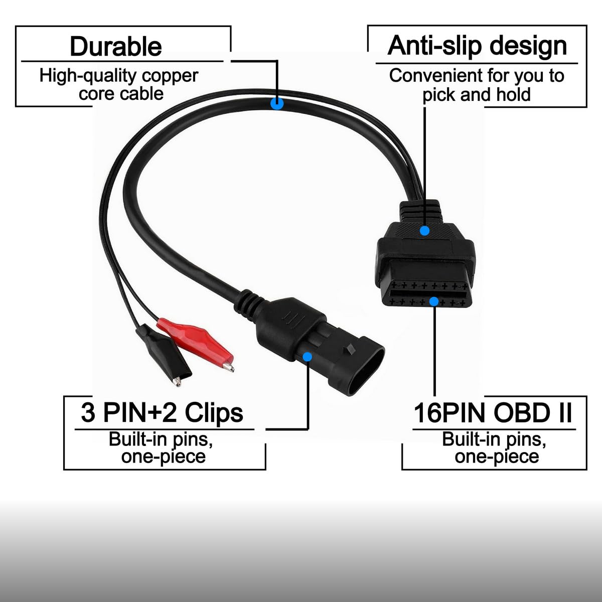 OBD OBD2 16 Pin Connector Diagnostic Adapter Cable Compatible for BMW 20 Pin