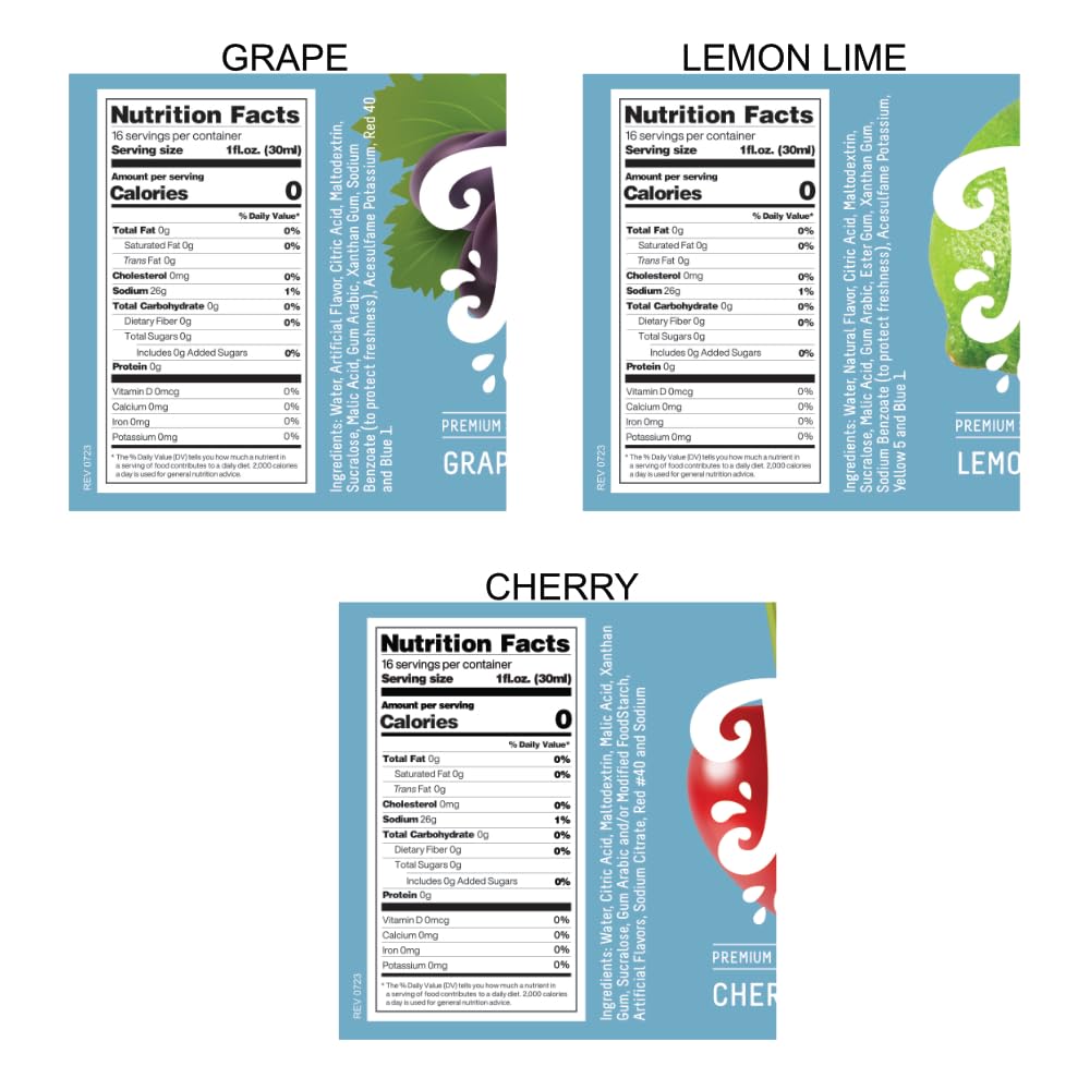 Time For Treats 3-Pack Tropical Punch, Watermelon, Lime Syrup 16.9 Fluid Ounce Per Bottle for Snow Cones, Homemade Sodas, Cocktails, Coffee, Baking and More