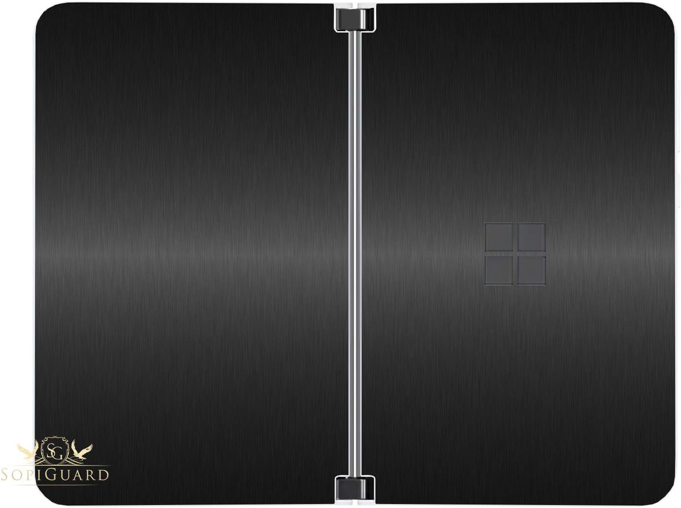 SopiGuard Sticker for Surface Duo Phone Edge-to-Edge Precision Vinyl Skin Wrap (Leather Textured)