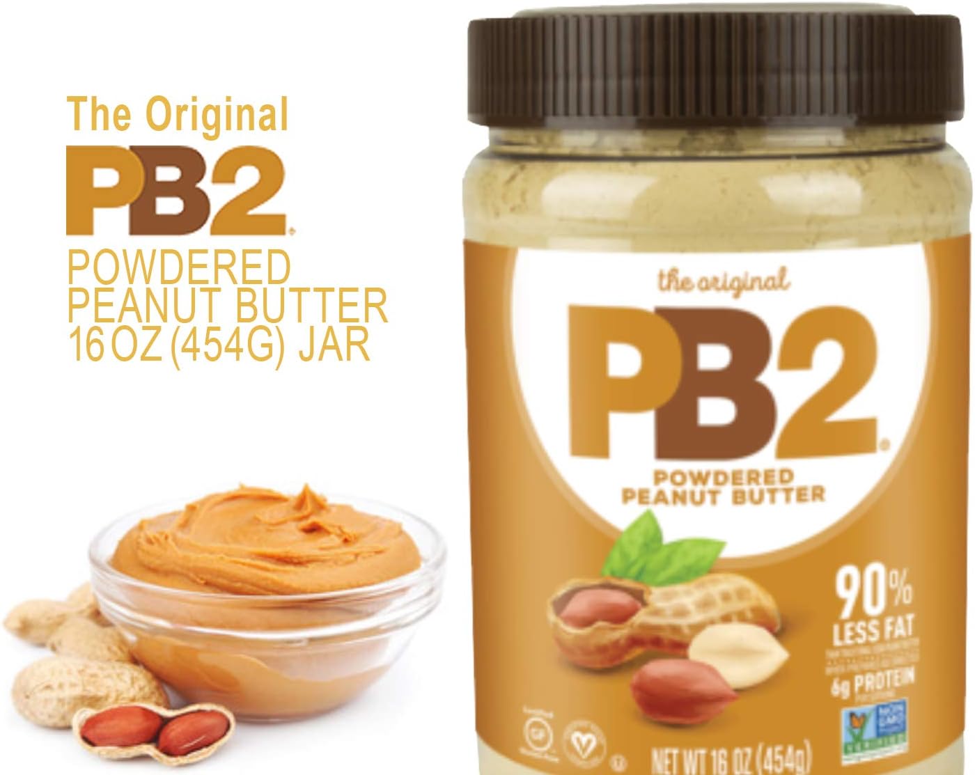 Bell Plantation PB2 Powdered Peanut Butter 16 oz. pack of 2