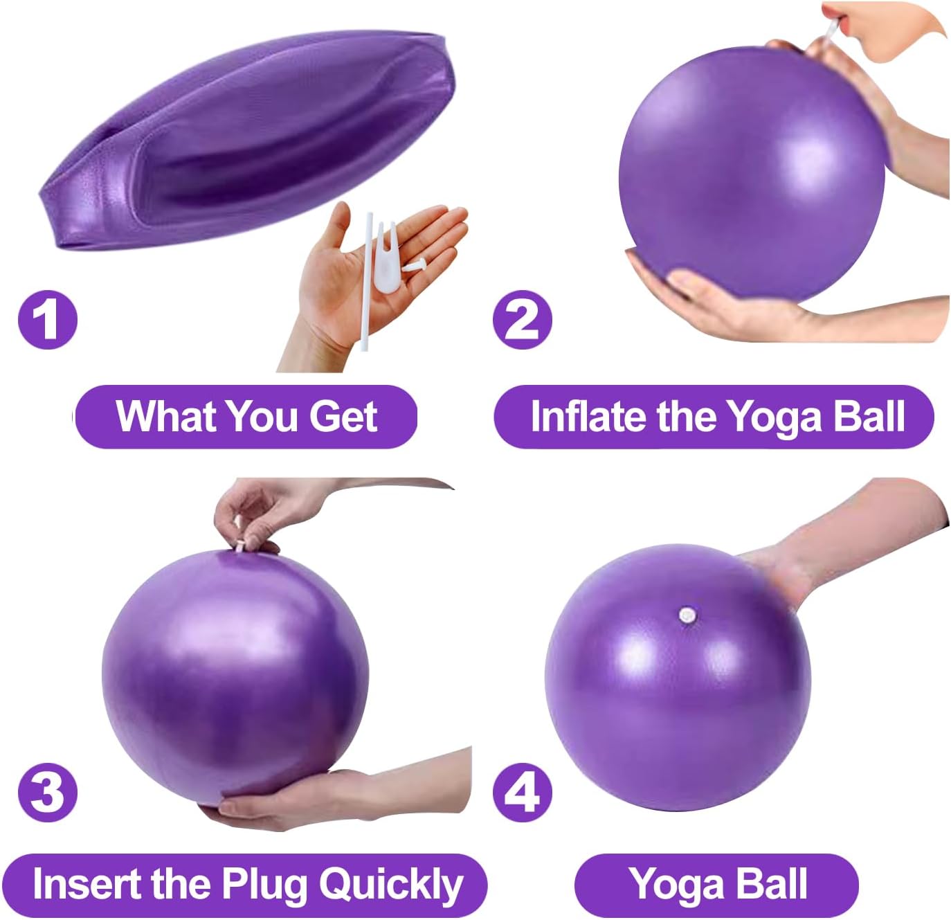 nononfish Mini Exercise Barre Ball for Yoga, Pilates, Stability Exercise Home Workout