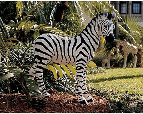 Design Toscano Zora the Zebra Outdoor Garden Statue, 22 Inch, Polyresin, Full Color