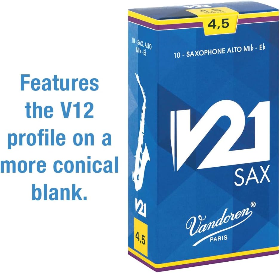 Vandoren SR813 Alto Saxophone V21 Reeds Strength 3; Box of 10