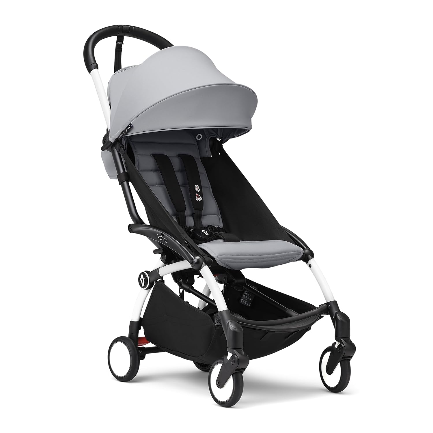 Stokke YOYO3 Travel Stroller from 6 Months, Easy Fold, Black/Black | Includes Frame, Seat Cushion, & Canopy, Light & Compact, Carry-on Compatible, Storage in Zip Back Pocket & Under Seat Basket