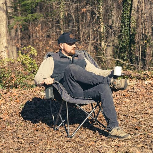 OUTSIDER Oversized Padded Folding Camping Chair | Heavy Duty Padded Outdoor Chair with 400 Lbs Weight Capacity for Camping, Lawn, Balcony, Patio.