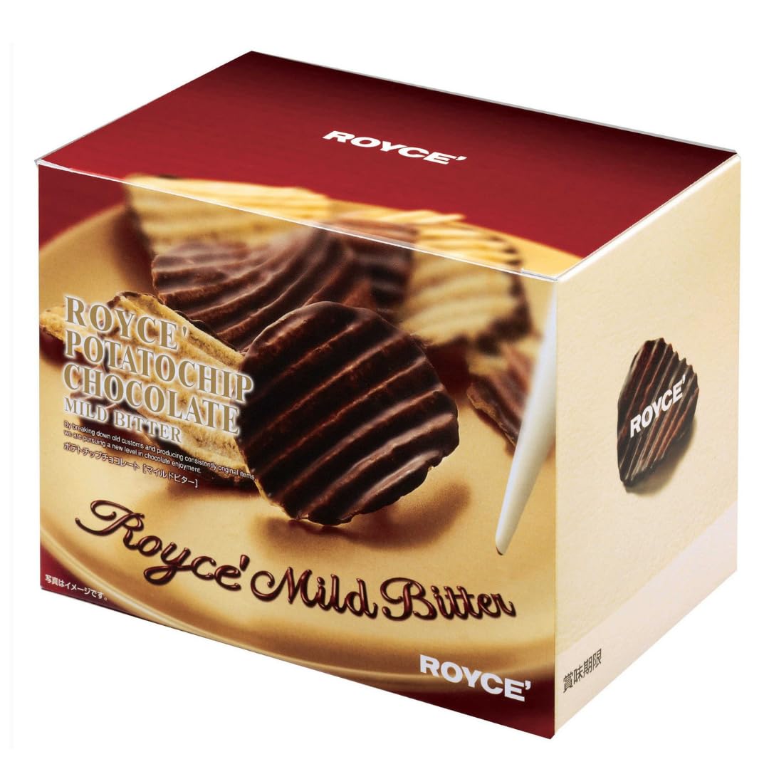 ROYCE' Potatochip Chocolate "Original" - |Chocolate Coated Crispy Potato Chips | Gourmet Snack for Gifting & Indulging | Japanese Potato Chip Chocolate from Hokkaido (7 Servings per Container)