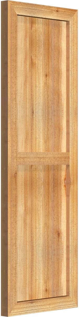 Ekena Millwork RBF06S16X048RWR TimberCraft Three 5 3/8" Boards Framed Board-n-Batten, Rustic Wood Shutters (Per Pair), 16 1/8"W x 48"H