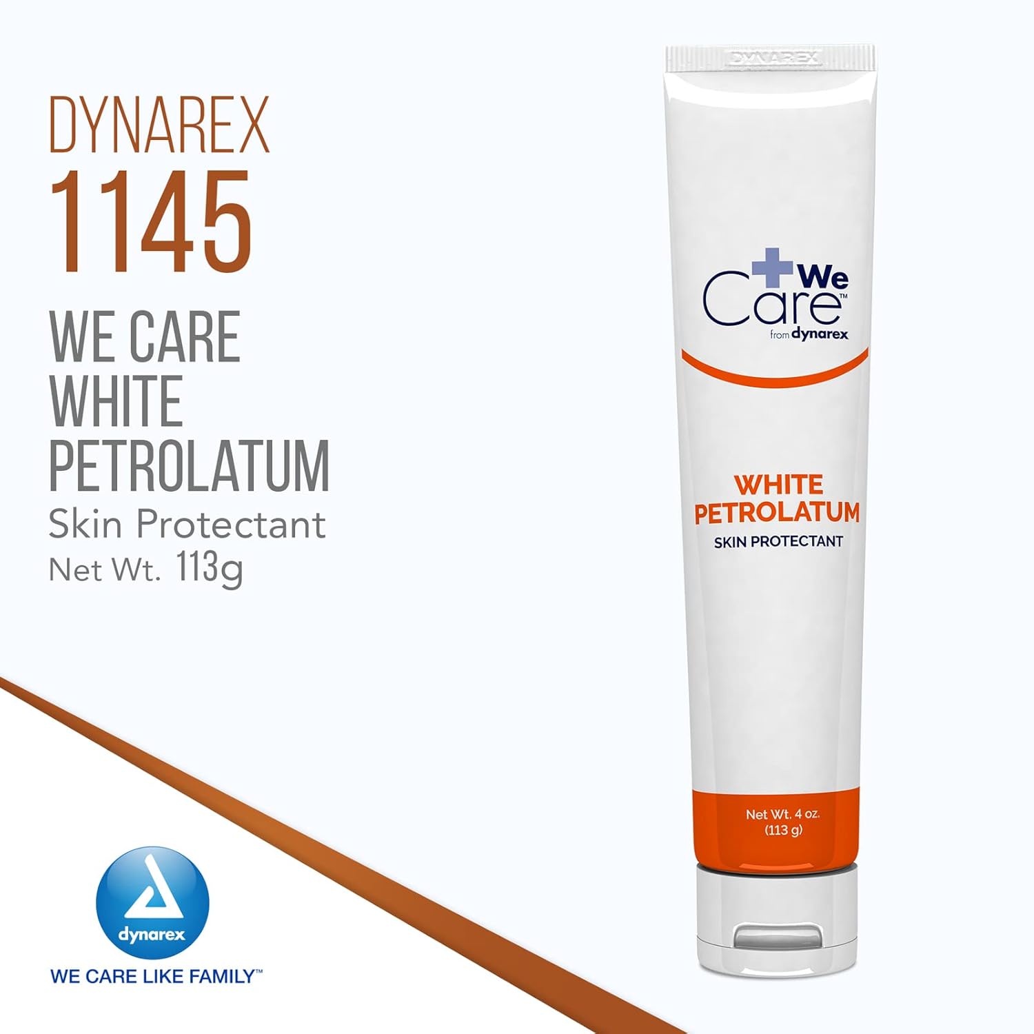 Dynarex 45 White Petroleum Flip Top Tube, Each 4 Ounce 1 Count