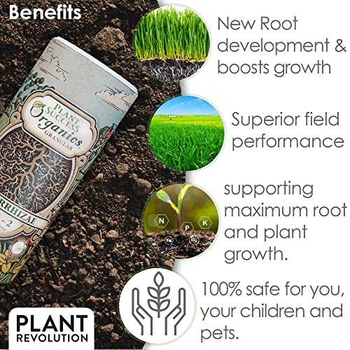 Mycorrhizal Fungi Plus Starter Fertilizer for Plants, Plant Success Organics, Root Stimulator, Treats 30 Plants