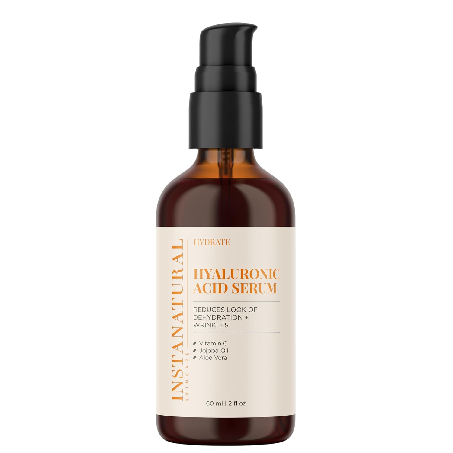 InstaNatural Vitamin C Face Serum, Brightens, Hydrates and Reduces Signs of Aging, with Vitamin C, Hyaluronic and Ferulic Acid, 1 FL Oz | All Skin Types, Brightens, Hydrates, and Reduces Signs of Aging, with Vitamin C, Hyaluronic Acid, and Ferulic Acid