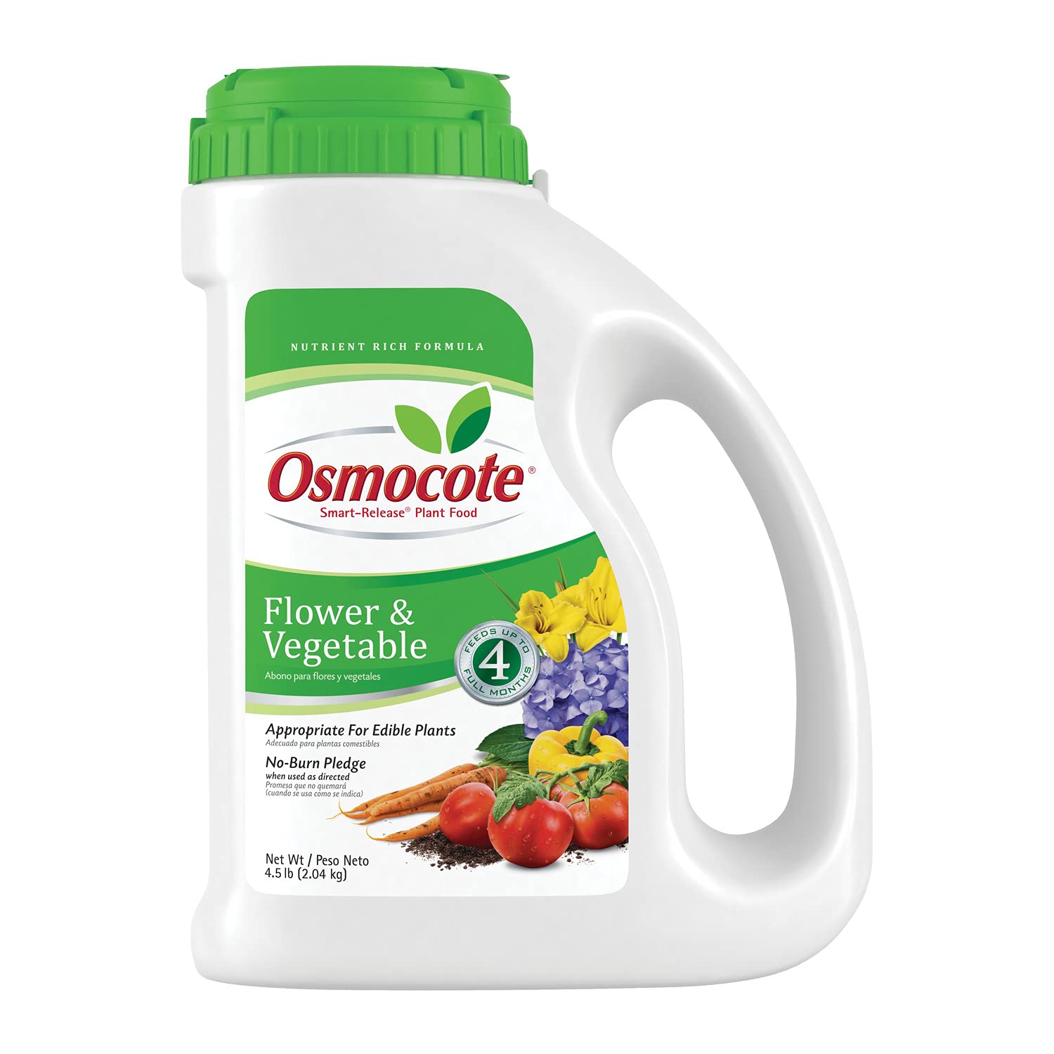 Osmocote Smart-Release Plant Food Flower & Vegetable, 4.5 lb. | For Edible Plants, Seasonal Vegetables, Fruits, Flowers, Herbs and More