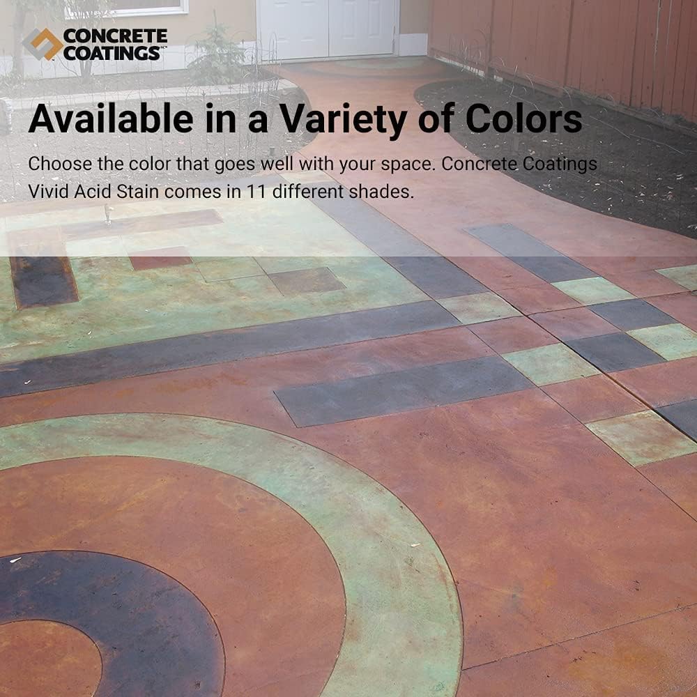 CC Concrete Coatings Vivid Acid Stain for Concrete | Weathered Terracotta | 4 oz Tester