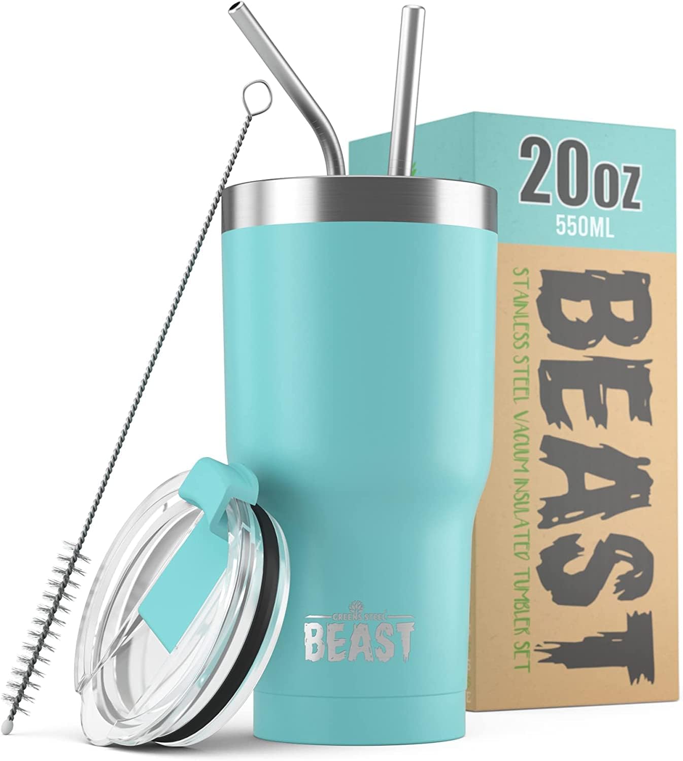 Beast 30 oz Tumbler Stainless Steel Vacuum Insulated Coffee Ice Cup Double Wall Travel Flask (Cupcake Pink)
