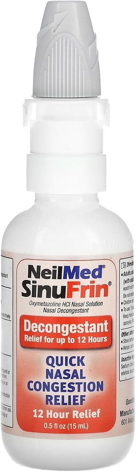 NeilMed SinuFrin Decongestant 0.5 Fluid Ounce (15 mL) (packaging may vary)