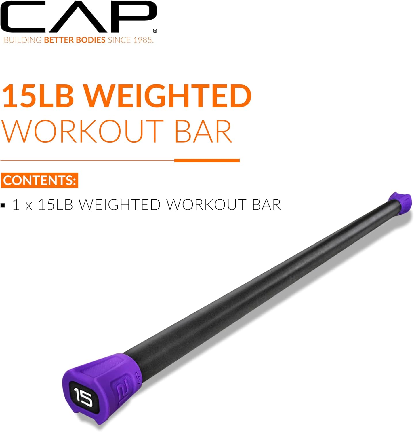 CAP Barbell Weighted Workout Bar | 5-20 lb | Multiple Options