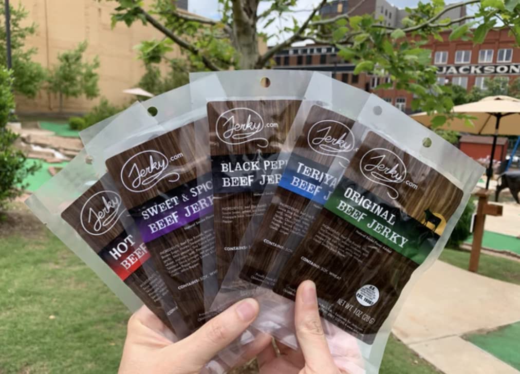 Jerky.com Hot Jerky Combo - Featuring Habanero, Classic Hot, Carolina Reaper, Ghost Pepper - Perfect for Heat Seekers and Flavor Enthusiasts - Beef Jerky Gift for Men (4 Flavors - 2.5 oz. bags)