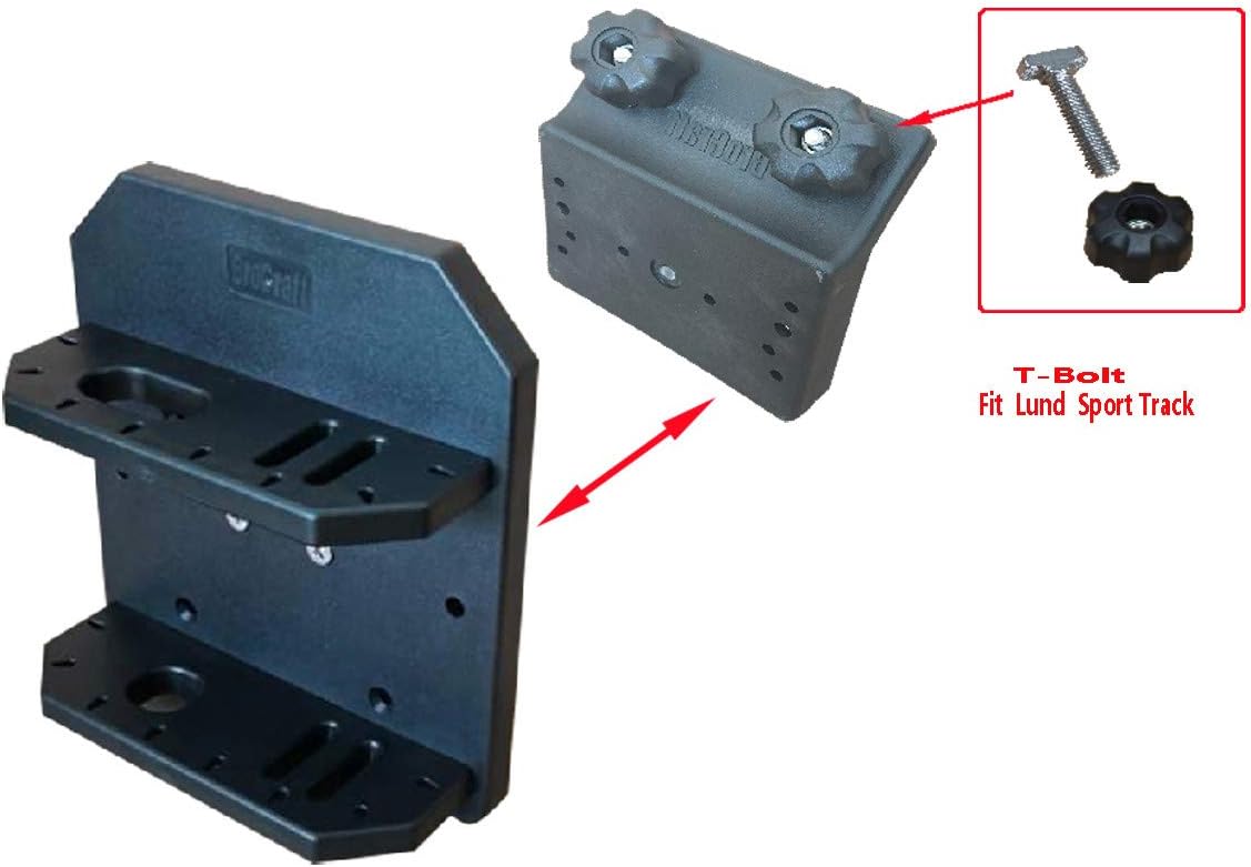 Brocraft Boat 45 Degree Track System Tool Holder/Lund Boat Knife and Plier Holder Rig Holder
