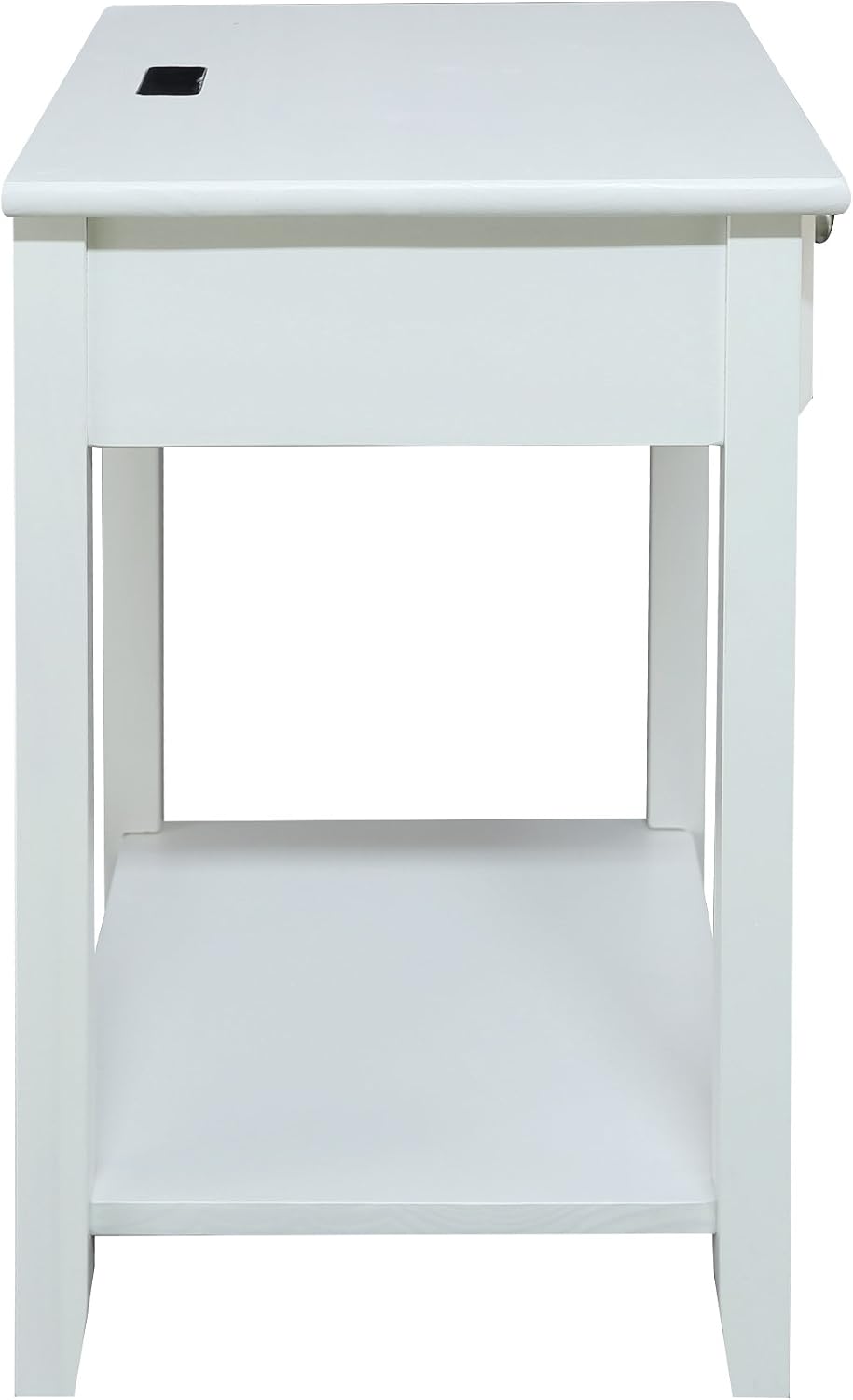 Casual Home Owl Night Stand with USB Port Charging Station and Drawer, 17.5"W x 14.25"D x 24.5"H, Espresso