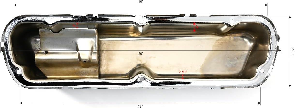 Steel Valve Covers Fits 1962–85 Ford SB 260‑289‑302‑351W – Smooth – 1 Hole – Chrome
