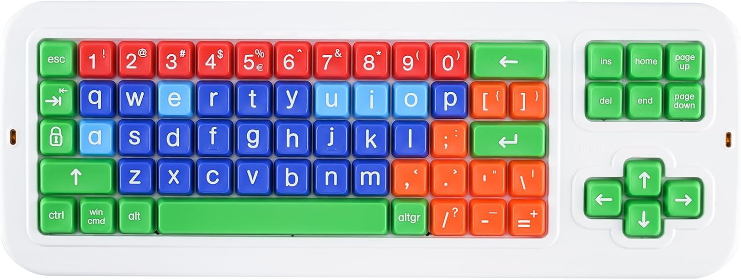 Clevy ABC Maestro Pro Bundle - Home Schooling Package - Lowercase Colorful Kids Keyboard, Clevy Kids Mouse