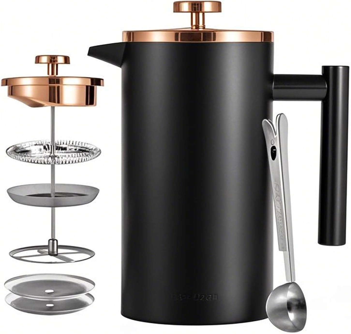 Black French Press Stainless Steel 34oz