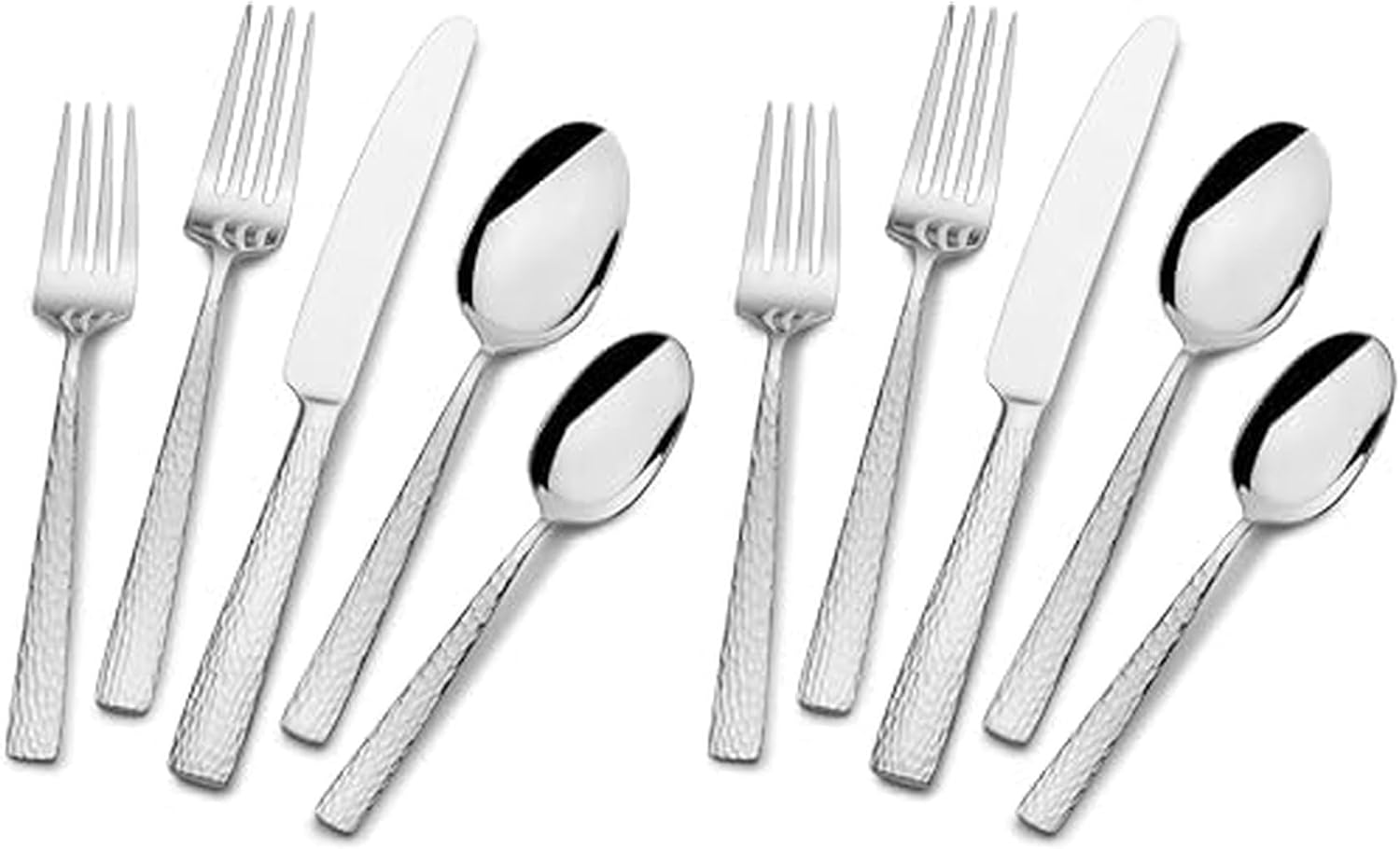 Mikasa, Virtuoso Frost Flatware Service for 12, 65 Piece Set, 18/10 Stainless Steel, Silverware Set with Serving Utensils
