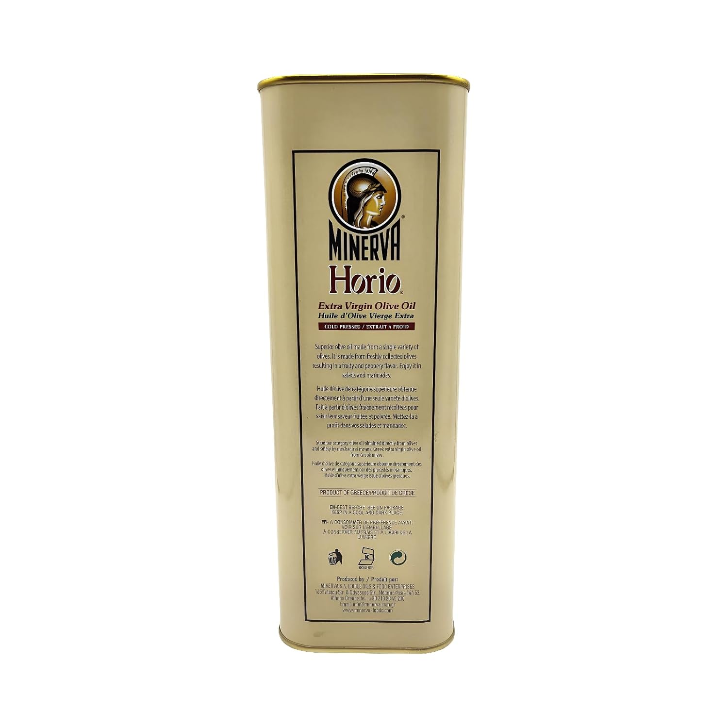 Horio Greek Olive Oil Extra Virgin Cold Pressed Organic, Perfect for Salads and Marinades, Frying Oil