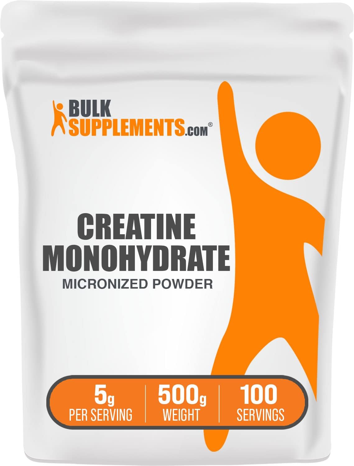 BulkSupplements.com Creatine Monohydrate Powder - Micronized Creatine Powder, Unflavored - Pure & Gluten Free, 5g per Serving