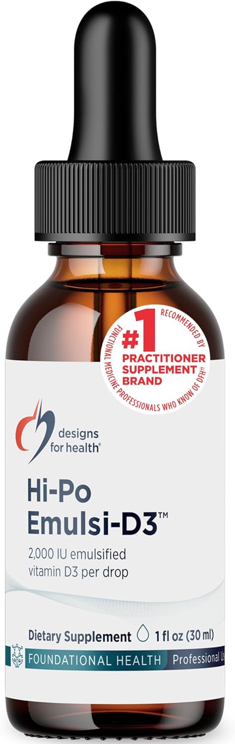 Designs for Health Hi-Po Emulsi Vitamin D Drops - Liquid Vitamin D 2000 IU