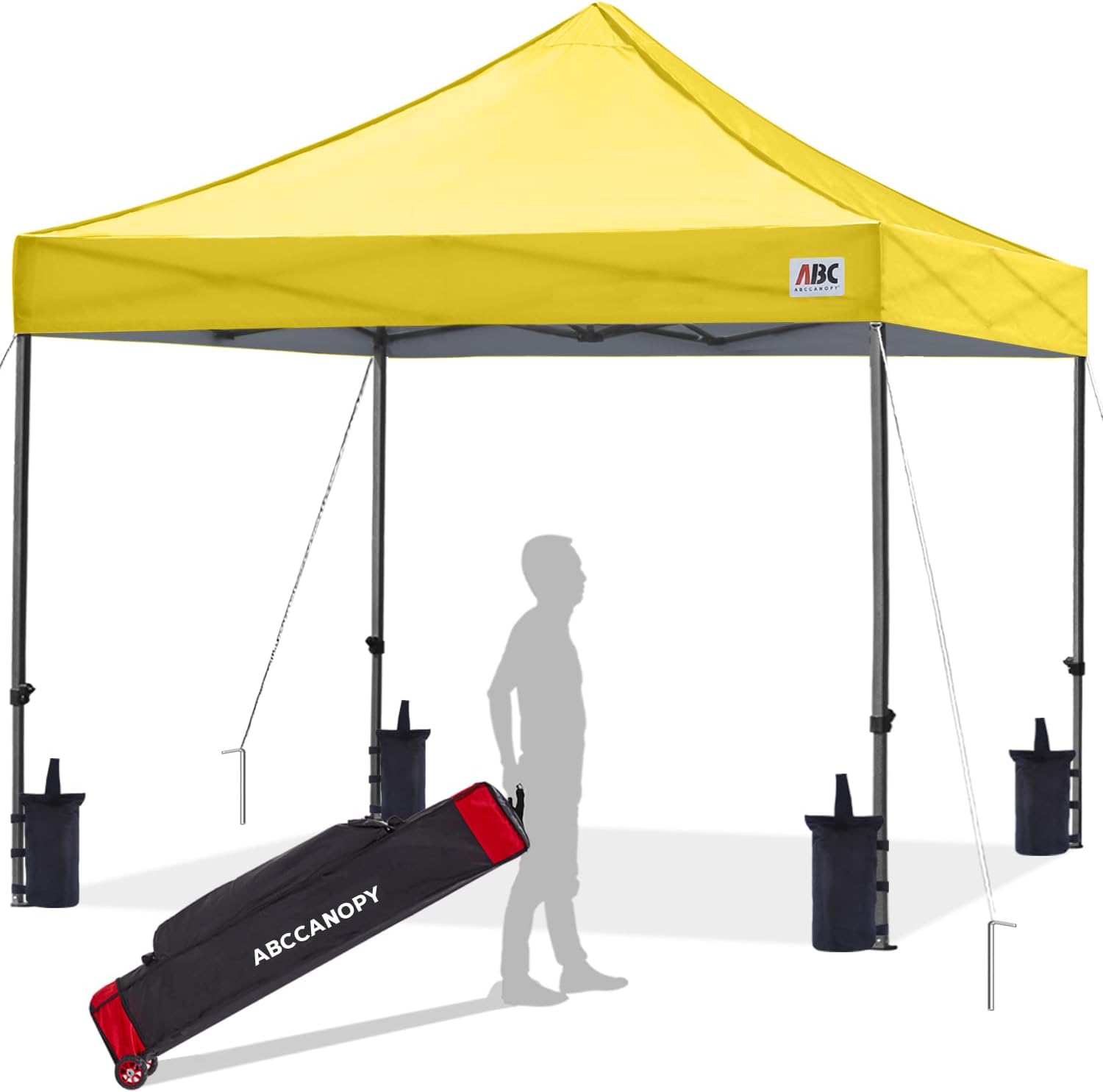 ABCCANOPY Patio Pop Up Canopy Tent 10x10 Commercial-Series (Black)
