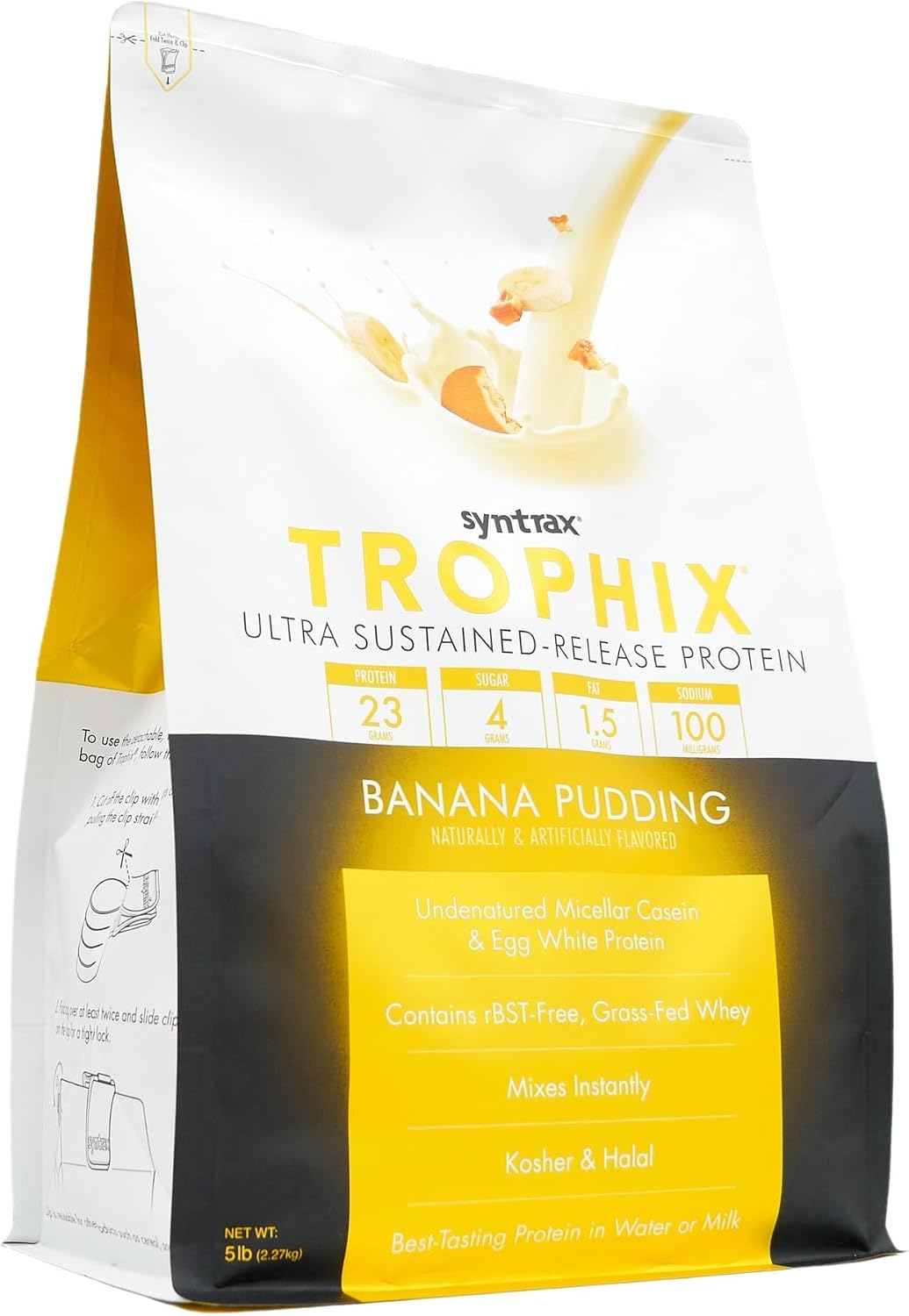 Syntrax Nutrition Trophix, Ultra Sustained-Release Protein Powder Blend, Chocolate Supreme, 5 lbs.